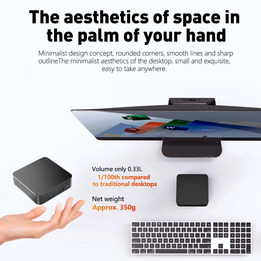 2025 Portable i9 Mini PC Computer Windows 11 Intel Core i9 8950HK 16GB 1TB Gaming Computer Dual-Band WiFi 6-Core Mini Desktop PC