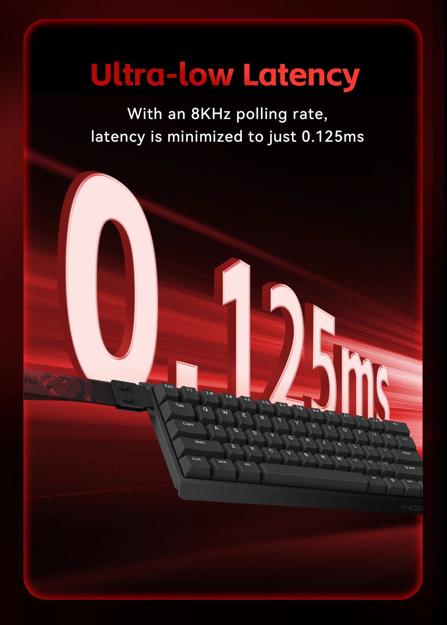 FGG MADLIONS MAD 68HE Gaming Magnetic Switch Keyboard Wired Key Web Drive Custom 8K 68 Return RT Adjustable Keystroke Hot Swap