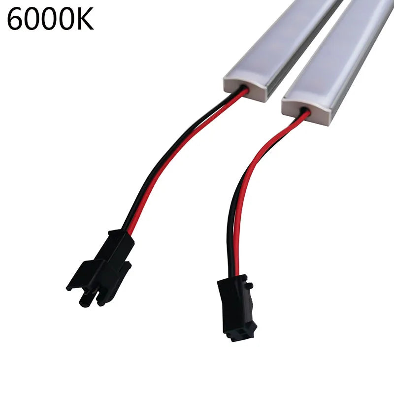2835 Super Bright DC 12V 72 LED 50cm perfil aluminio Profile Holder for LED Strip Light Bar Cabinet Lamp Kitchen Closet