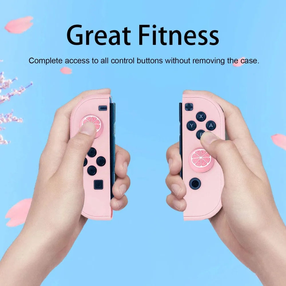 For Nintendo Switch Dockable Switch Protective Case Cover JoyCon Controllers with Glass Screen Protector, Anti-Scratch Shock-Ab