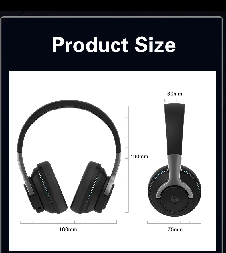 Tv Bluetooth Headphones Wireless Headphon with Mic USB Adaptor Headset Noise Canceling Stereo Foldable Bass for TV Earphone