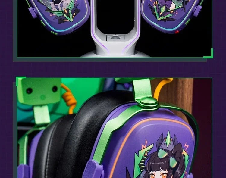 VALKYRIE VK S1 Gaming Headphones 3-Mode Wireless Bluetooth HiFi 50mm Large Dynamic Low Latency Esports Chip Custom Earphones