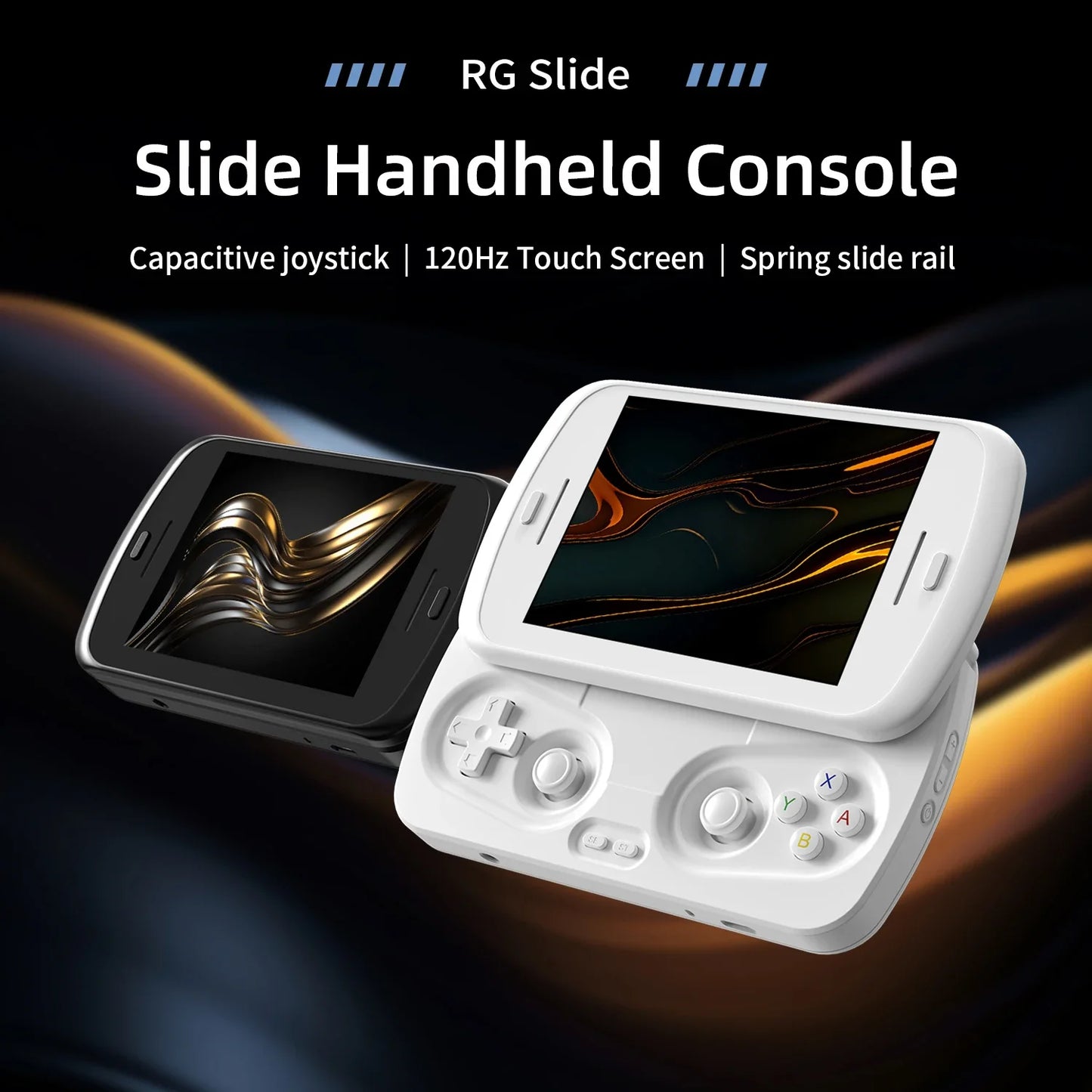 ANBERNIC RG Slide Video Game Consoles 4.7'' LTPS InCell 120Hz Touchscreen DP Output Unisoc Processor Android 13 AI-enabled Gifts