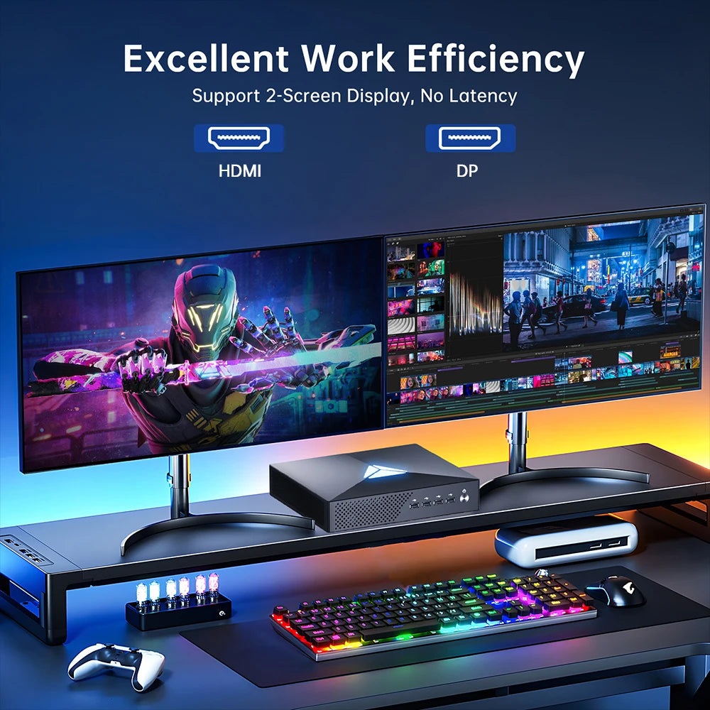 MSECORE MV200 Intel Core i9-9900KF GTX1050Ti Dedicated Card Game Mini PC Windows 11 Office Desktop Computer NVME DDR4 4K wifi6