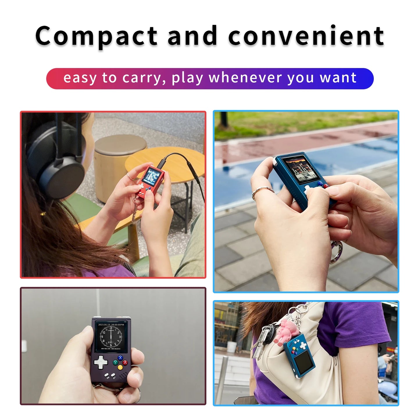 ANBERNIC RG Nano Pocket Retro Handheld Game Console Metal Shell 1.54" IPS Screen Linux 1050mAh Classic Game Player Hi-fi Speaker