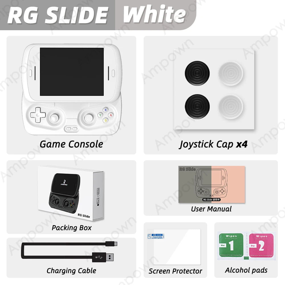 ANBERNIC RG Slide Video Game Consoles 4.7'' LTPS InCell 120Hz Touchscreen DP Output Unisoc Processor Android 13 AI-enabled Gifts