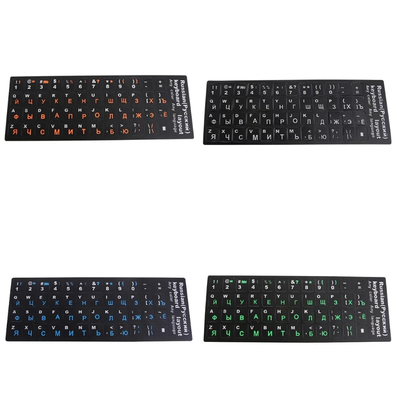 Russian Letter Keyboard Cover Protector Stickers for 10-17 Desktop Notebook Frosted PVC Russian Skin Keyboard Decals
