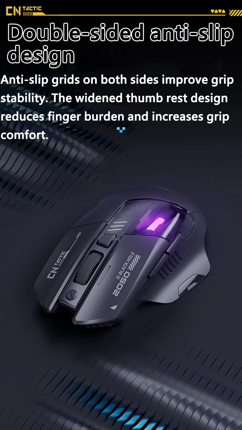 Inphic A9 Explorer Wireless Gaming Mouse 500mA Battery Level Display Ergonomic Rechargeable Silent Bluetooth Office Mouse