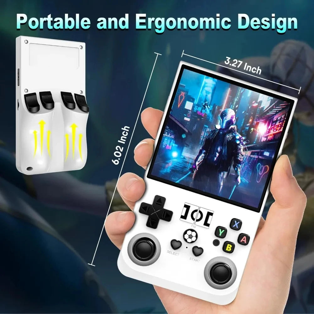 AISLPC R36MAX Retro Handheld Console - 64/128GB Lag-free Emulation 18000/21000+ Games 4.0" IPS Screen Ergonomic Contour Grips