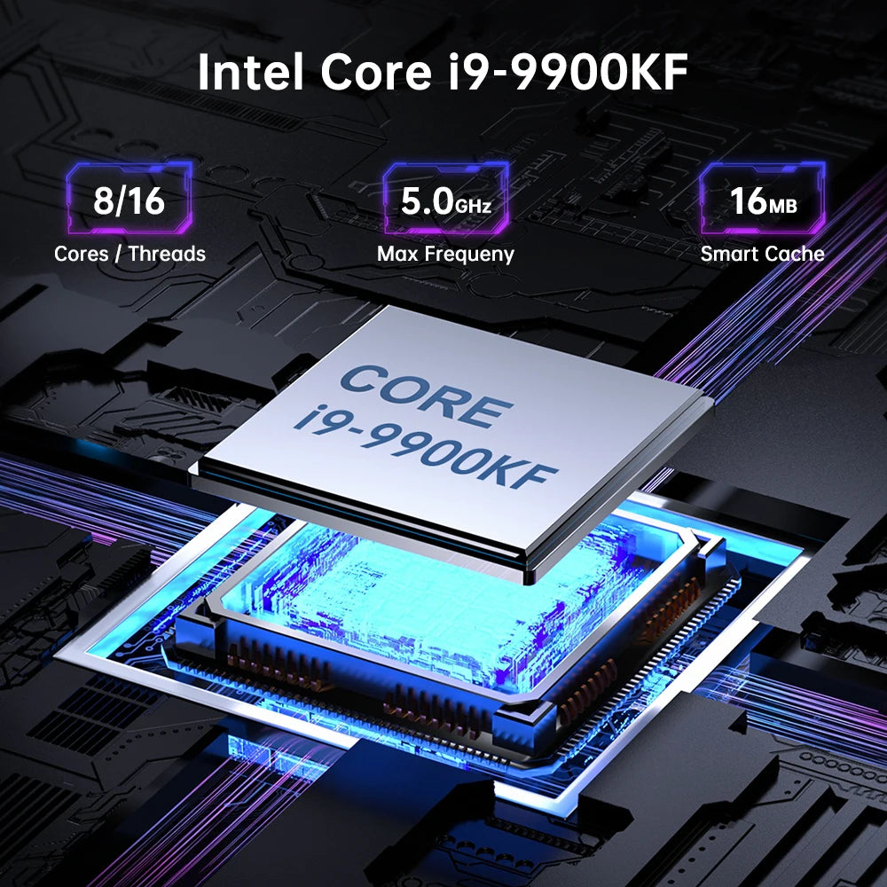 MSECORE MV200 Intel Core i9-9900KF GTX1050Ti Dedicated Card Game Mini PC Windows 11 Office Desktop Computer NVME DDR4 4K wifi6