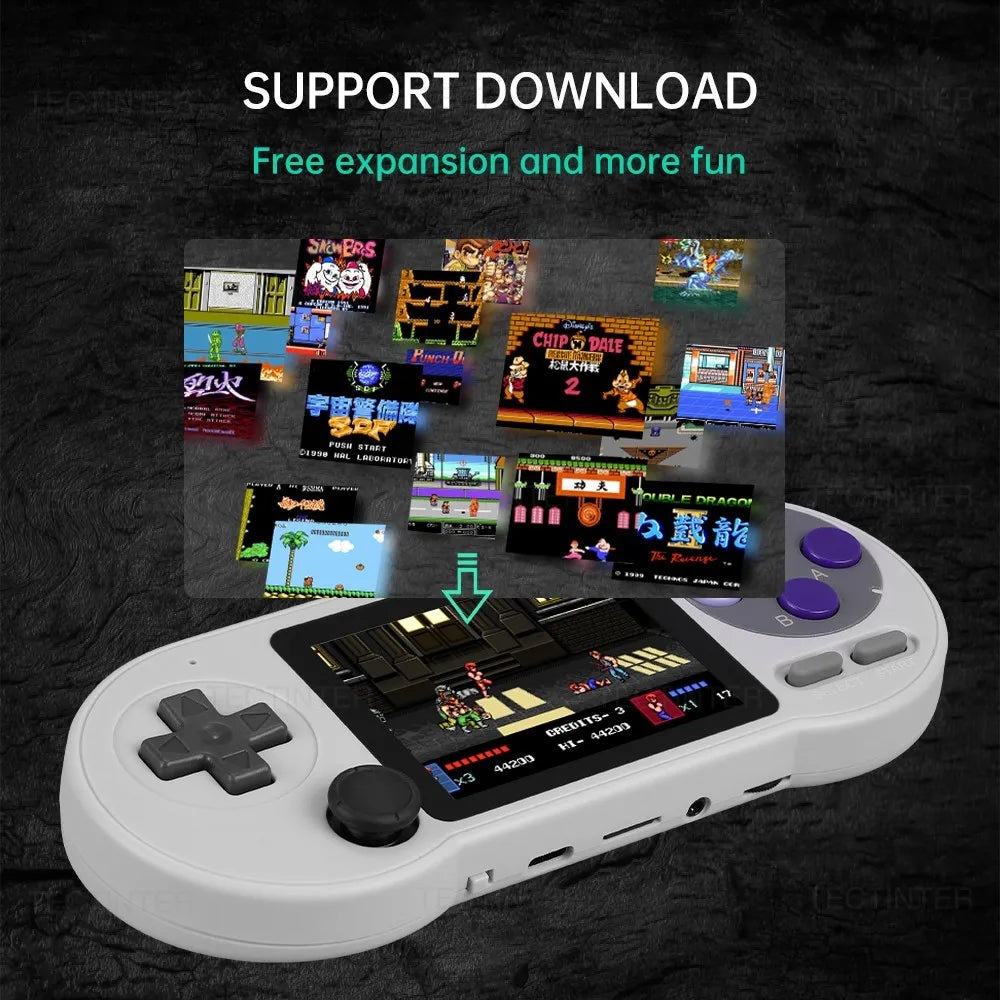 SF2000 3 inch IPS Screen Portable Handheld Game Player Video Game Console Built-in 8000+ Games Retro TV Game Player AV Output