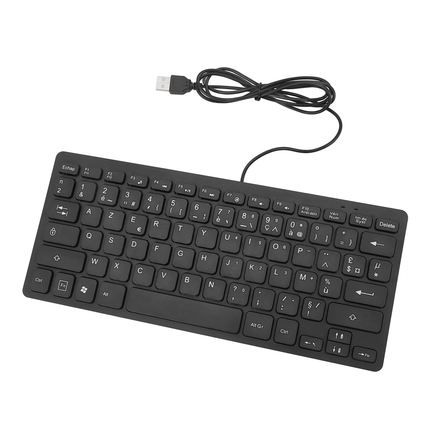 78 Keys USB Wired Keyboard Ultra Thin German French Spanish Language Keyboard Plug and Play for PC Laptops Computer