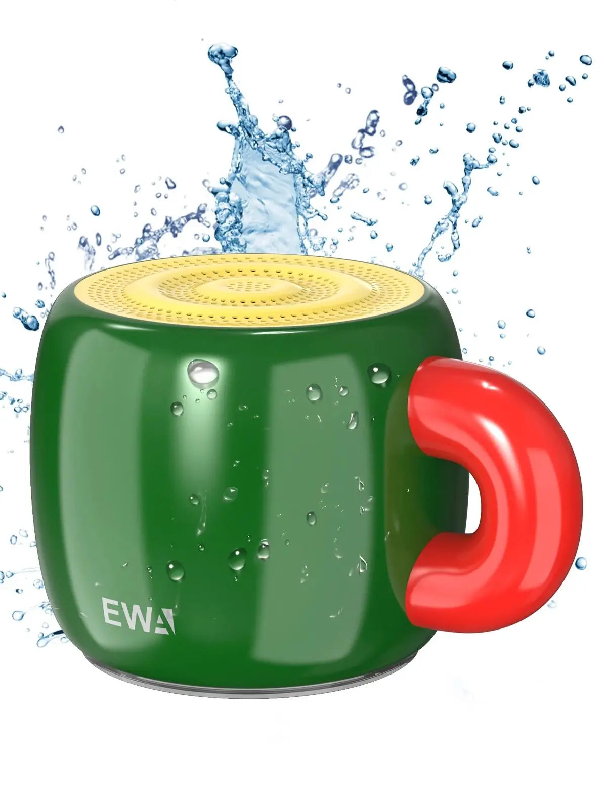 EWA A163 Wireless Bluetooth 5.4 Speaker Cup Type Bass Sound IP67 Waterproof Mini Metal MP3 Player with 700mAh HiFi Sound