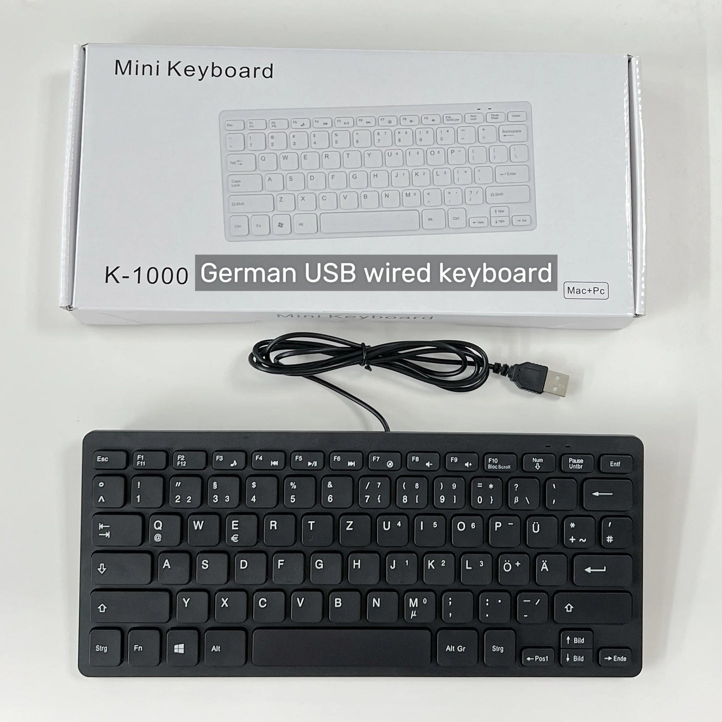 Japanese German Russian French Spanish USB wired mini keyboard Language 78 Keys for Desktop Computer PC Laptop thin