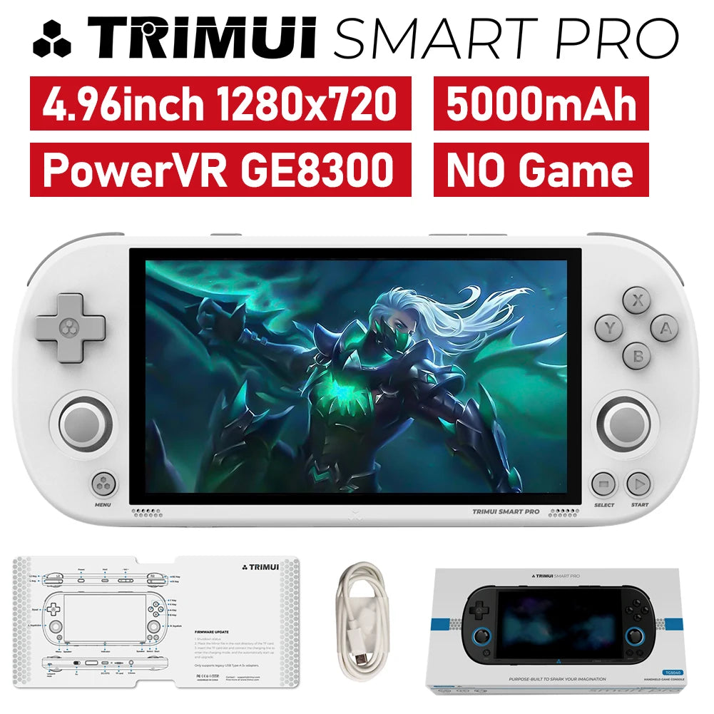 Trimui Smart Pro Handheld Game Console 4.96''IPS Screen Linux System RGB Joystick Video Game Console Gift 30000+ Games