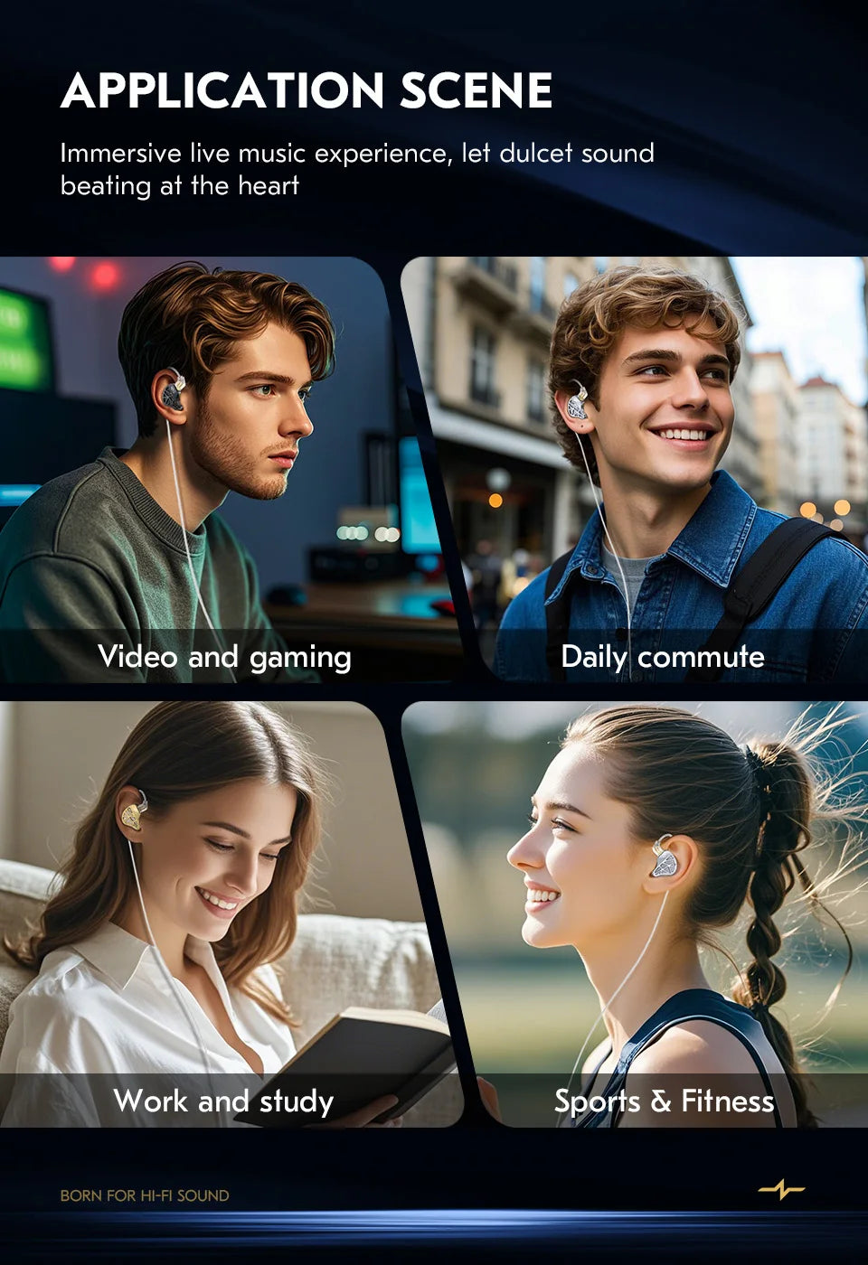 In-Ear HiFi Earphones CCZ MC04 DD&BA Hybrid Wired Headphones Stereo Bass Gaming Headsets Monitor Detachable 0.78mm 2Pin Cable
