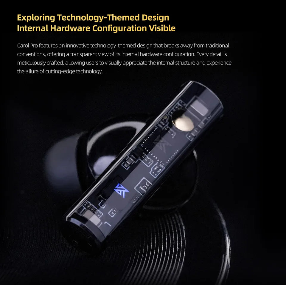 KZ Carol Pro ANC True Wireless TWS Bluetooth 5.4 Earphone 6 Mics Active Noise Canceling in-Ear waterproof Stereo Earbuds
