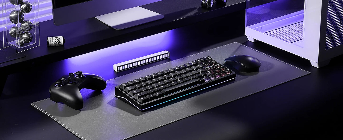 YUNZII AL65 QMK/VIA Aluminum Mechanical Keyboard, Custom RGB Wireless Gaming Keyboard, Hollow Design Gasket Hot Swap Keyboard
