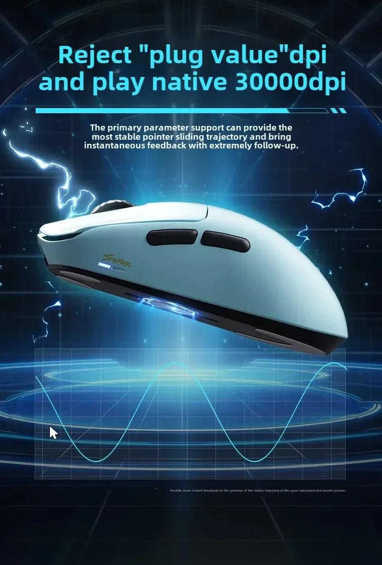 SCYROX V6 non-porous wireless mouse esports 40g with 8k receiver fast response pixart 3950 high quality 8KHz web driver 750IPS