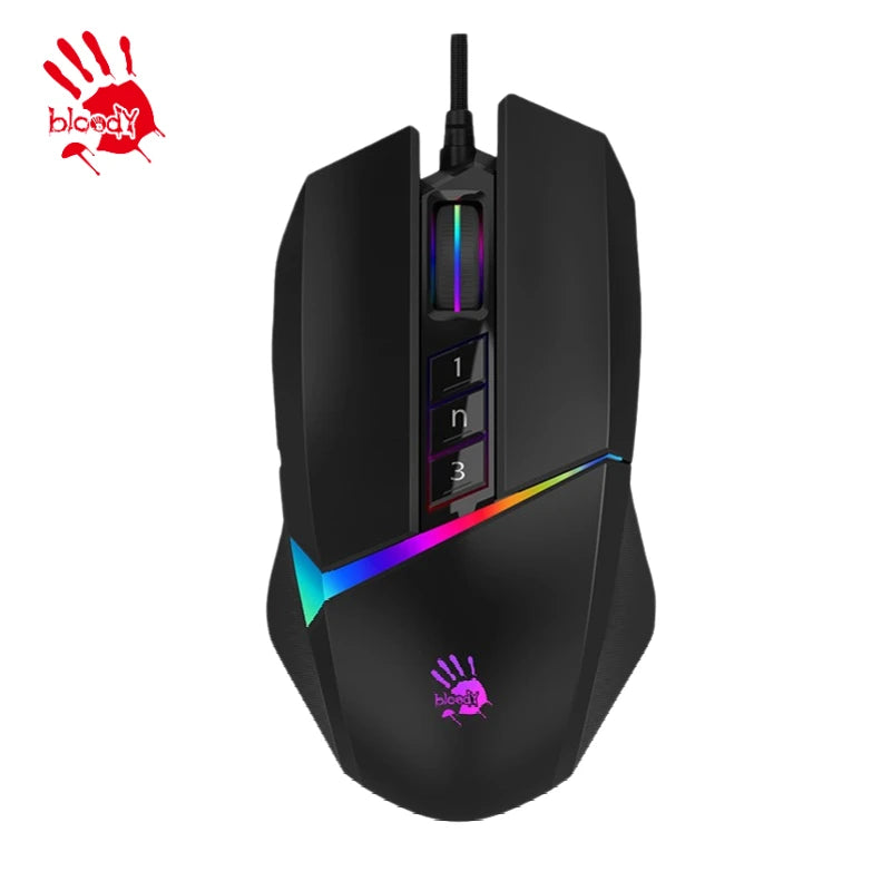 A70 V8M V8M MAX Bloody Professinal Wired Gaming Mouse 3200 Dpi for PC Laptop Macro Definition Programming Game Mice