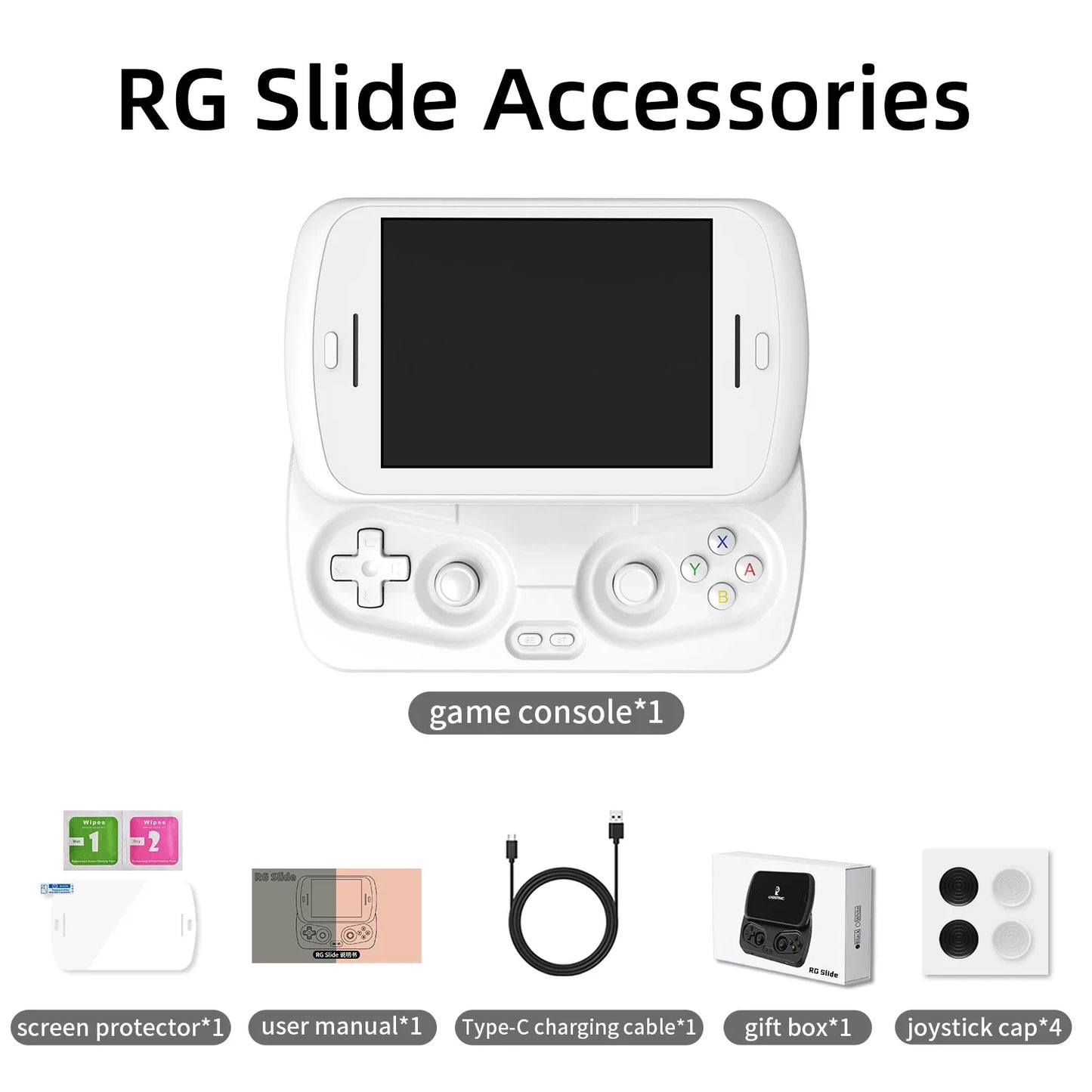 ANBERNIC RG Slide Video Game Consoles 4.7'' LTPS InCell 120Hz Touchscreen DP Output Unisoc Processor Android 13 AI-enabled Gifts