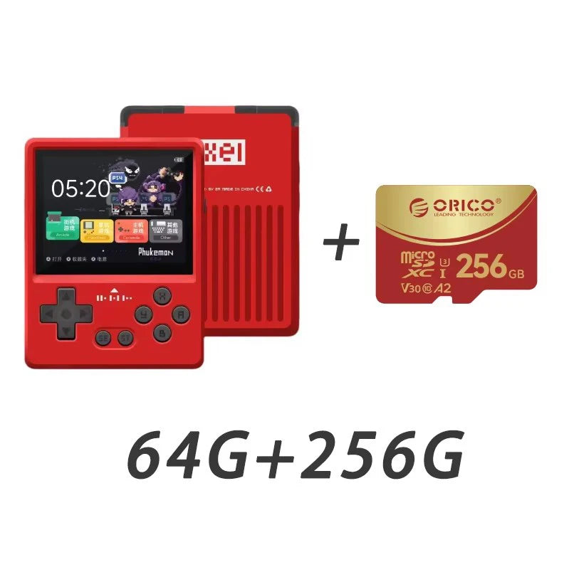 GKD Pixel2 Retro Handheld Game Console Portable Game Console 640x480Ips Rk3326s Metal CNC Body 2.4" IPS Screen Man Birthday Gift