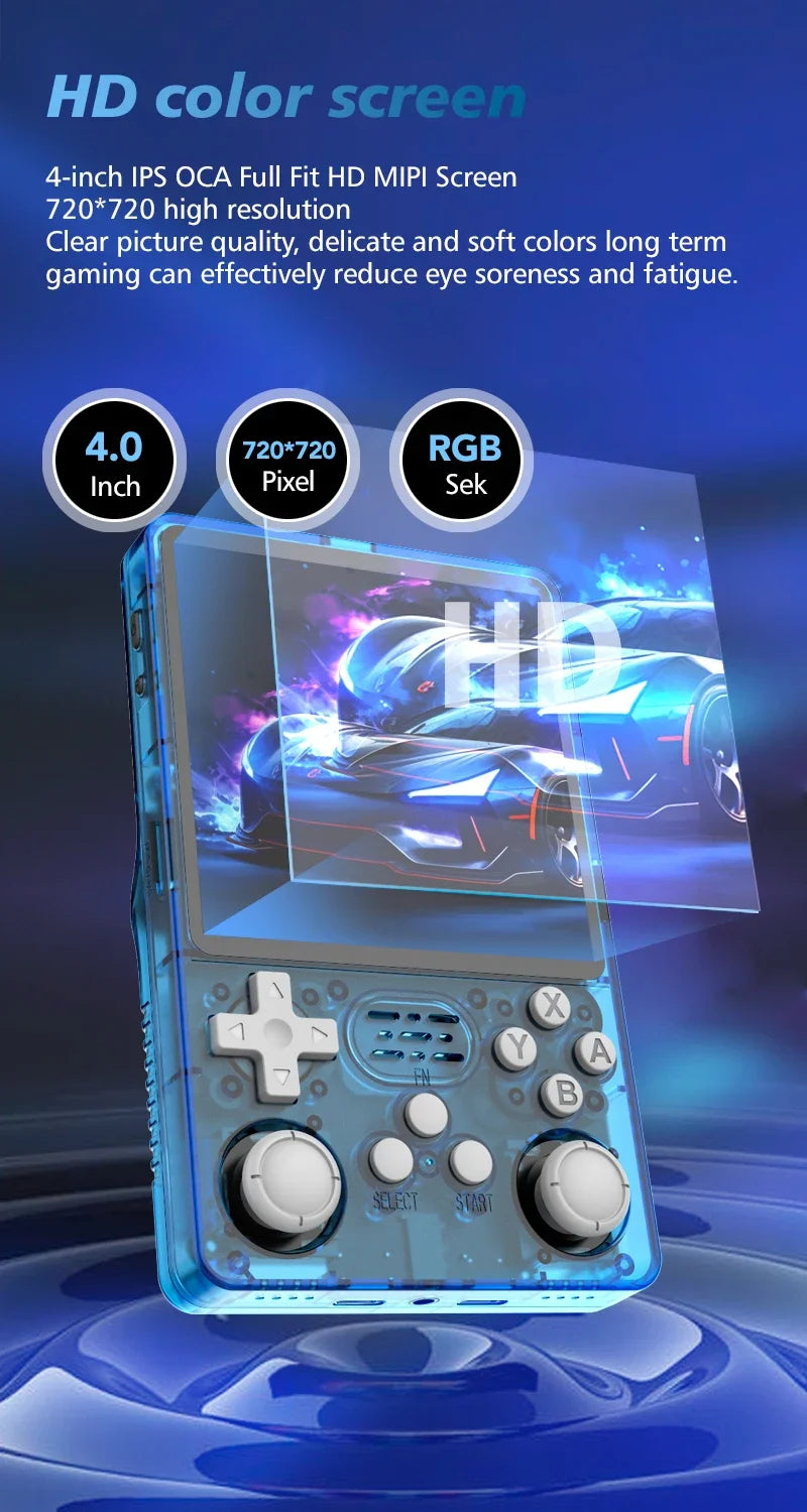 BOYHOM R36S Plus Retro Handheld Game Console Linux 64-bit System 4" IPS Screen RK3326 Portable Pocket Video Player R36PLUS Games