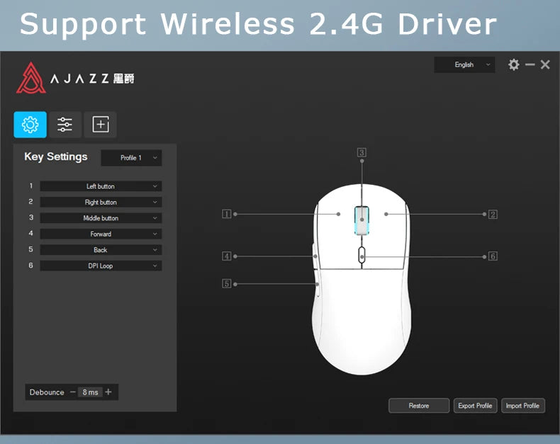 AJAZZ AJ139Pro/AJ139V2MC Wireless Mouse PMW3395/PAW3311 Gaming Chipset 12000-26000dpi Professional Gaming Mouse for PC