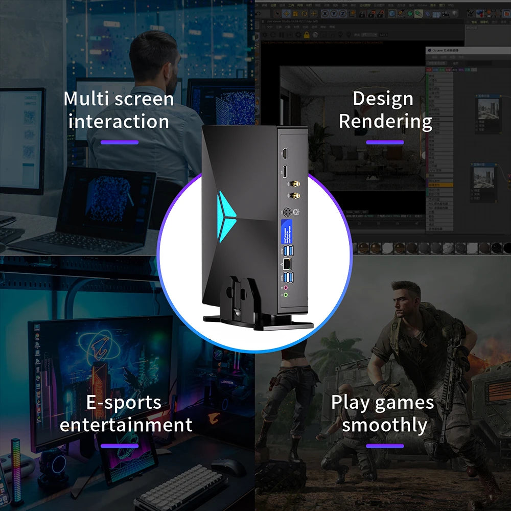 MSECORE MV200 Intel Core i9-9900KF GTX1050Ti Dedicated Card Game Mini PC Windows 11 Office Desktop Computer NVME DDR4 4K wifi6