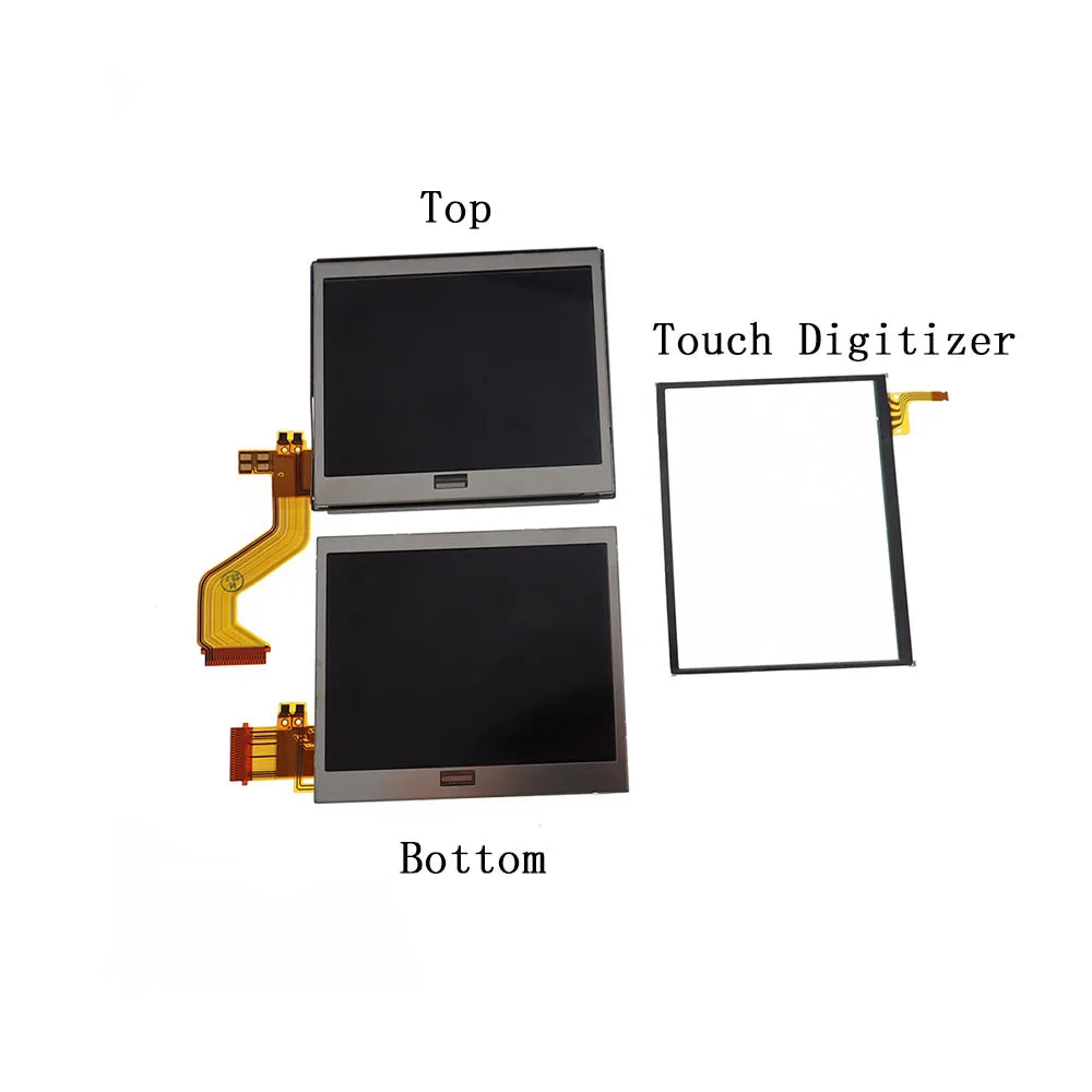 FOR NDSL Replacement Touch Screen Digitizer Panel & Top Upper / Lower Bottom LCD Display Screen For DS Lite