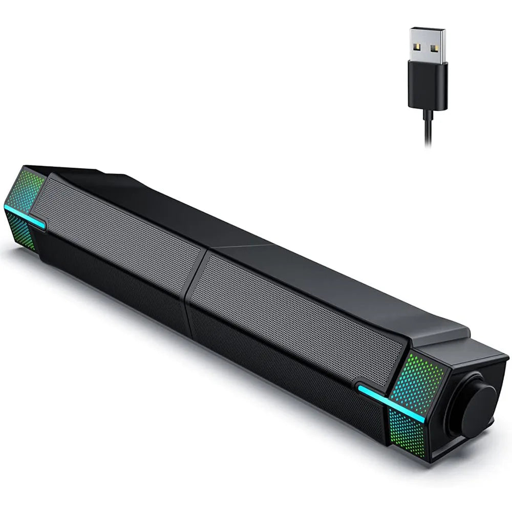 Jeecoo M20 Bluetooth Computer Speakers for PC Desktop Monitor, Wired USB-Powered,Combine/Separate to Customize Your Desk