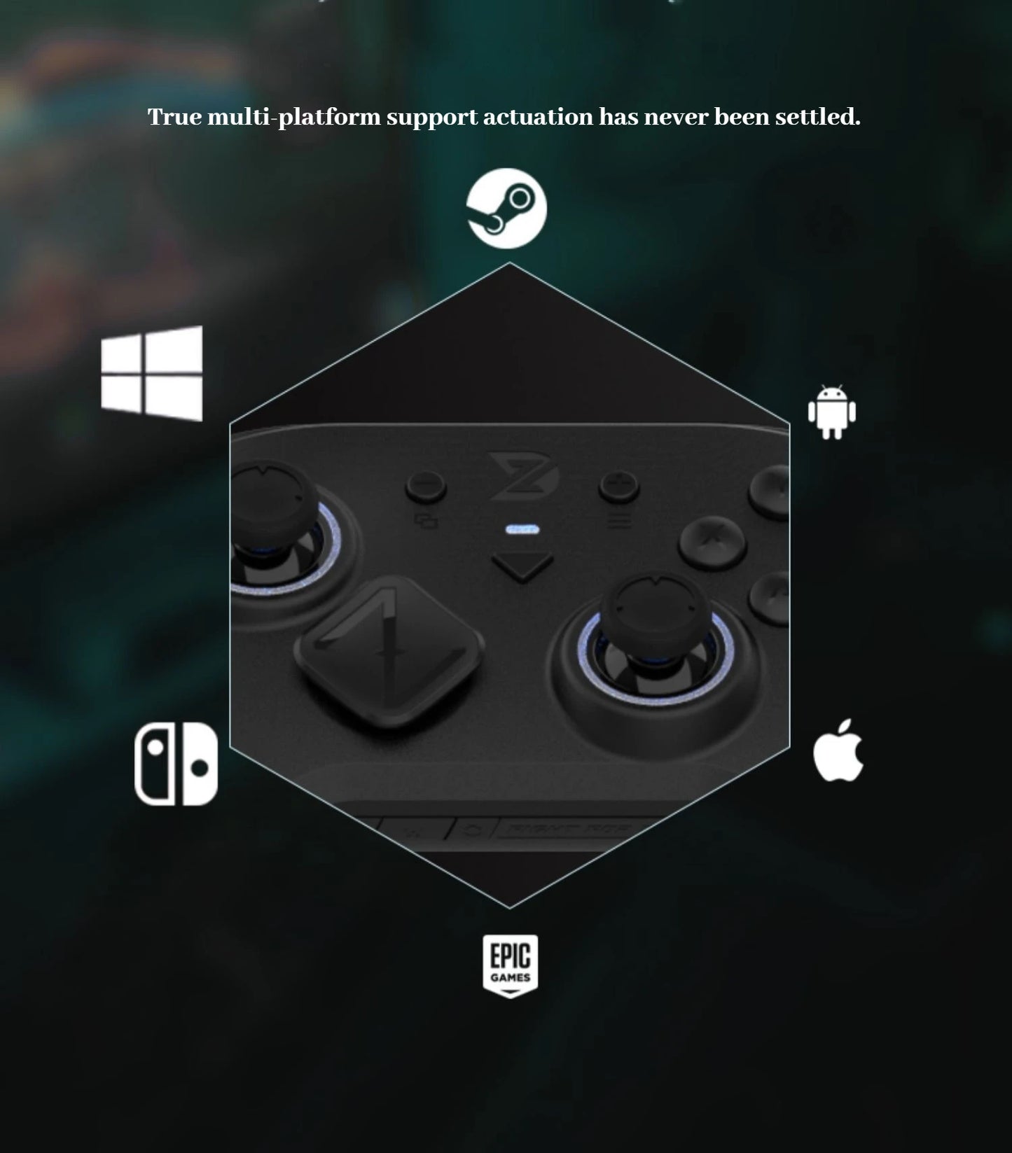 ZD Super Legend S Gaming Controller Wireless Bluetooth Hall Remote Sensing Rgb Motor Apex Switch Pc Android e-sport Gamepad