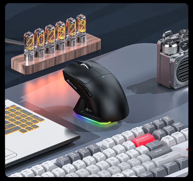 Attack Shark X11 Wireless mouse, three-mode connection 2.4GHz/ wired/Bluetooth PAW3311 22000DPI RGB magnetic charging dock mouse