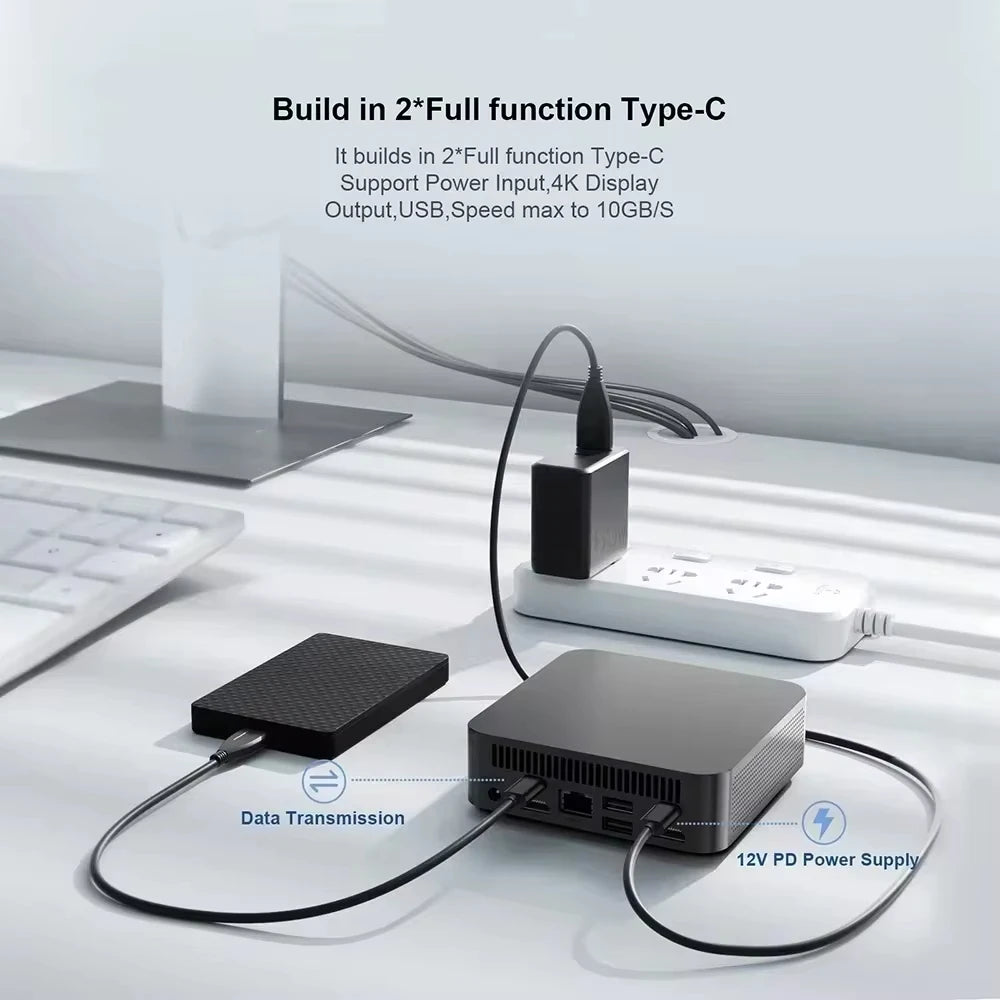 2025 Portable i9 Mini PC Computer Windows 11 Intel Core i9 8950HK 16GB 1TB Gaming Computer Dual-Band WiFi 6-Core Mini Desktop PC