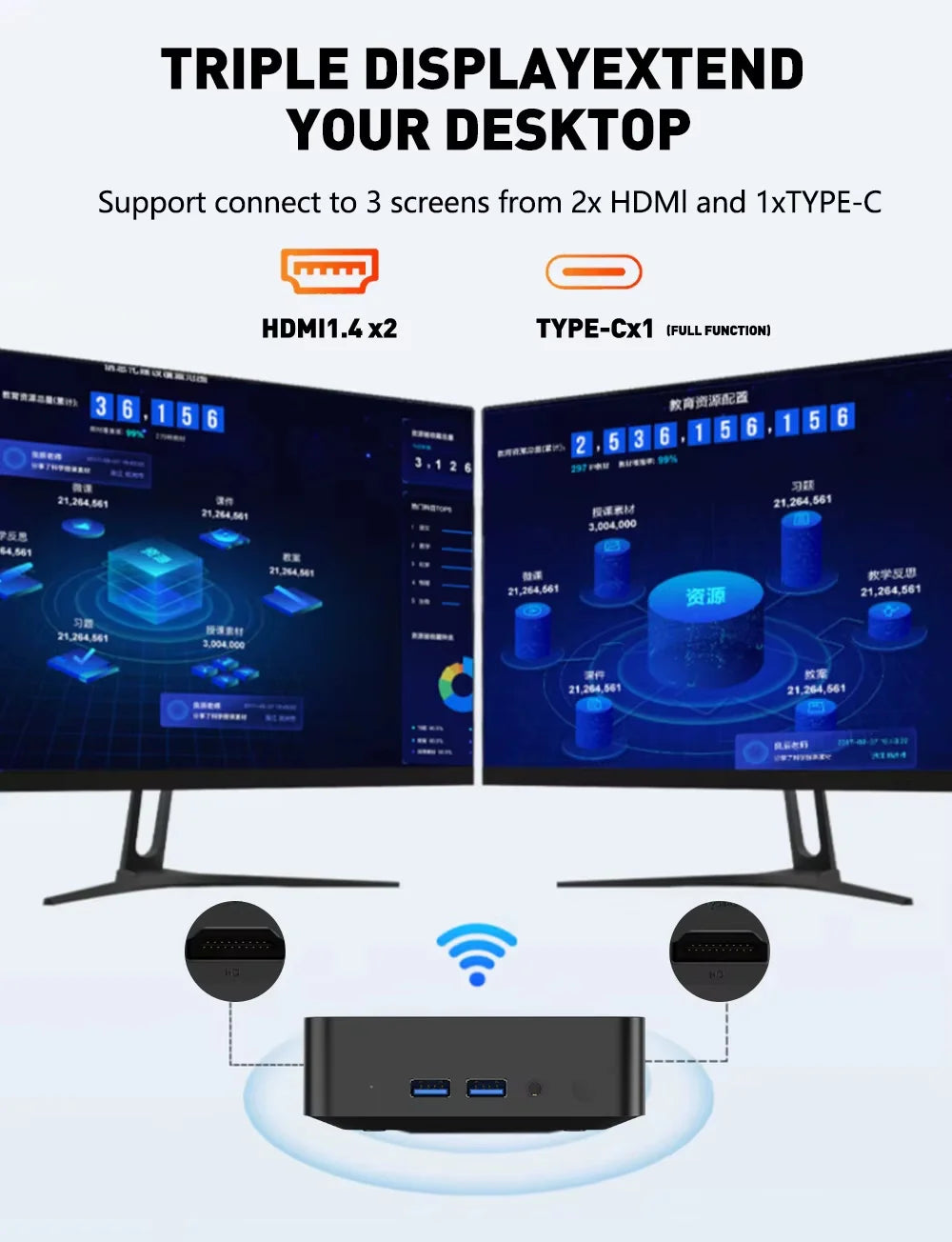 2025 Portable i9 Mini PC Computer Windows 11 Intel Core i9 8950HK 16GB 1TB Gaming Computer Dual-Band WiFi 6-Core Mini Desktop PC