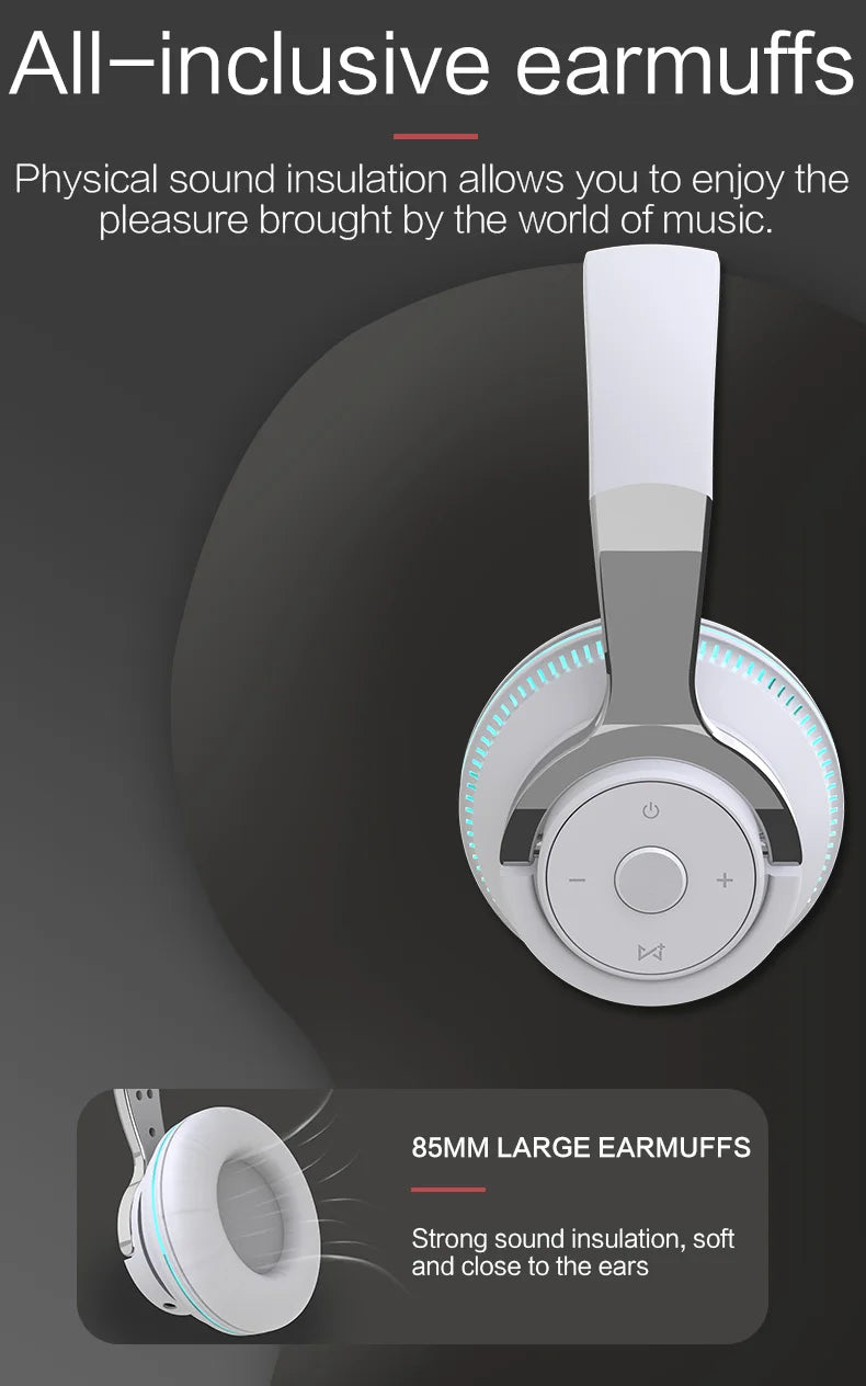 Tv Bluetooth Headphones Wireless Headphon with Mic USB Adaptor Headset Noise Canceling Stereo Foldable Bass for TV Earphone