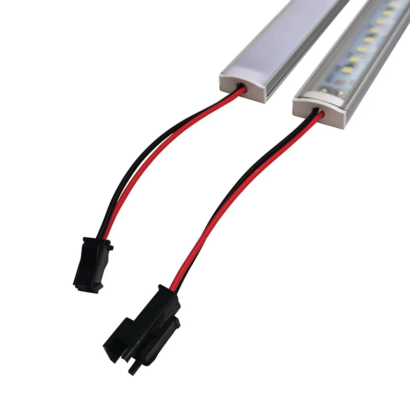 2835 Super Bright DC 12V 72 LED 50cm perfil aluminio Profile Holder for LED Strip Light Bar Cabinet Lamp Kitchen Closet