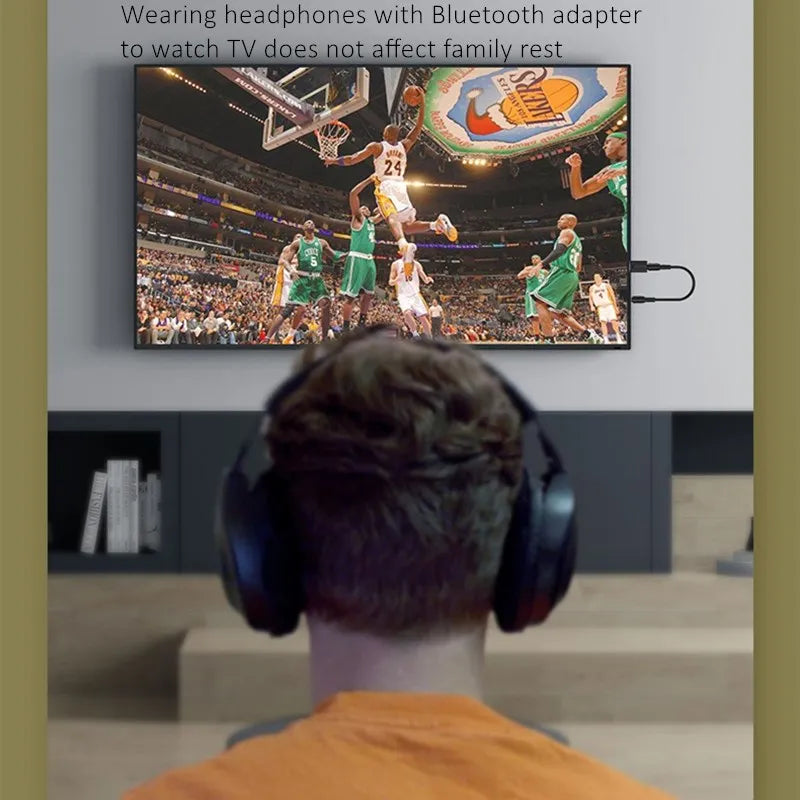 Tv Bluetooth Headphones Wireless Headphon with Mic USB Adaptor Headset Noise Canceling Stereo Foldable Bass for TV Earphone