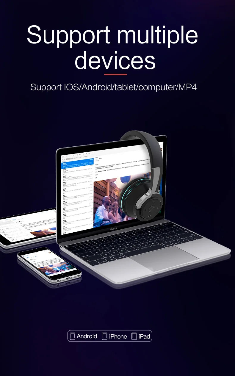 Tv Bluetooth Headphones Wireless Headphon with Mic USB Adaptor Headset Noise Canceling Stereo Foldable Bass for TV Earphone