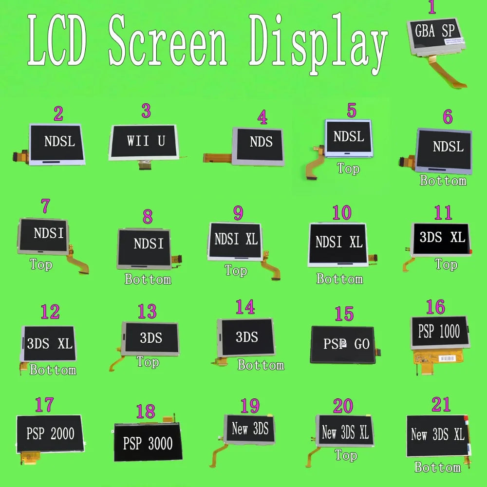 YuXi Original For NDSi LCD screen Upper Top LCD Display Screen Replacement Repair Parts For Nintend DSi
