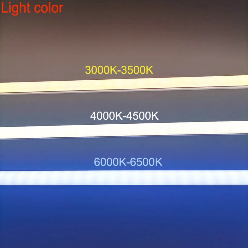 2835 Super Bright DC 12V 72 LED 50cm perfil aluminio Profile Holder for LED Strip Light Bar Cabinet Lamp Kitchen Closet
