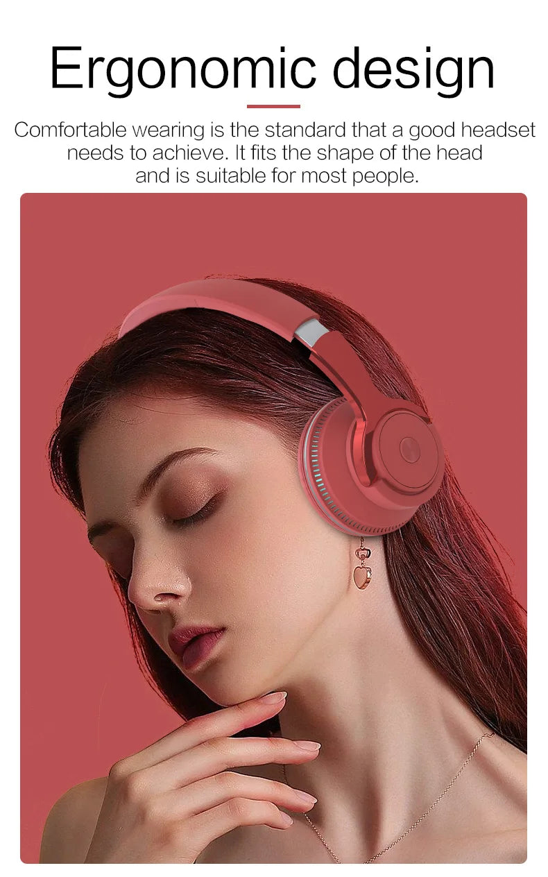 Tv Bluetooth Headphones Wireless Headphon with Mic USB Adaptor Headset Noise Canceling Stereo Foldable Bass for TV Earphone