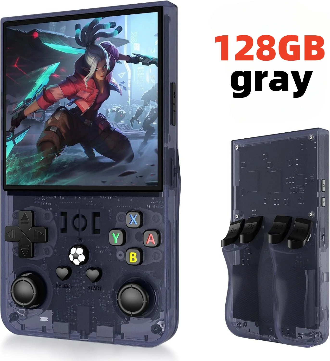 R36 pro Open Source Retro Handheld Video Game Console with 3.5 Inch IPS Screen 128GB Portable Pocket Linux System Gaming Player