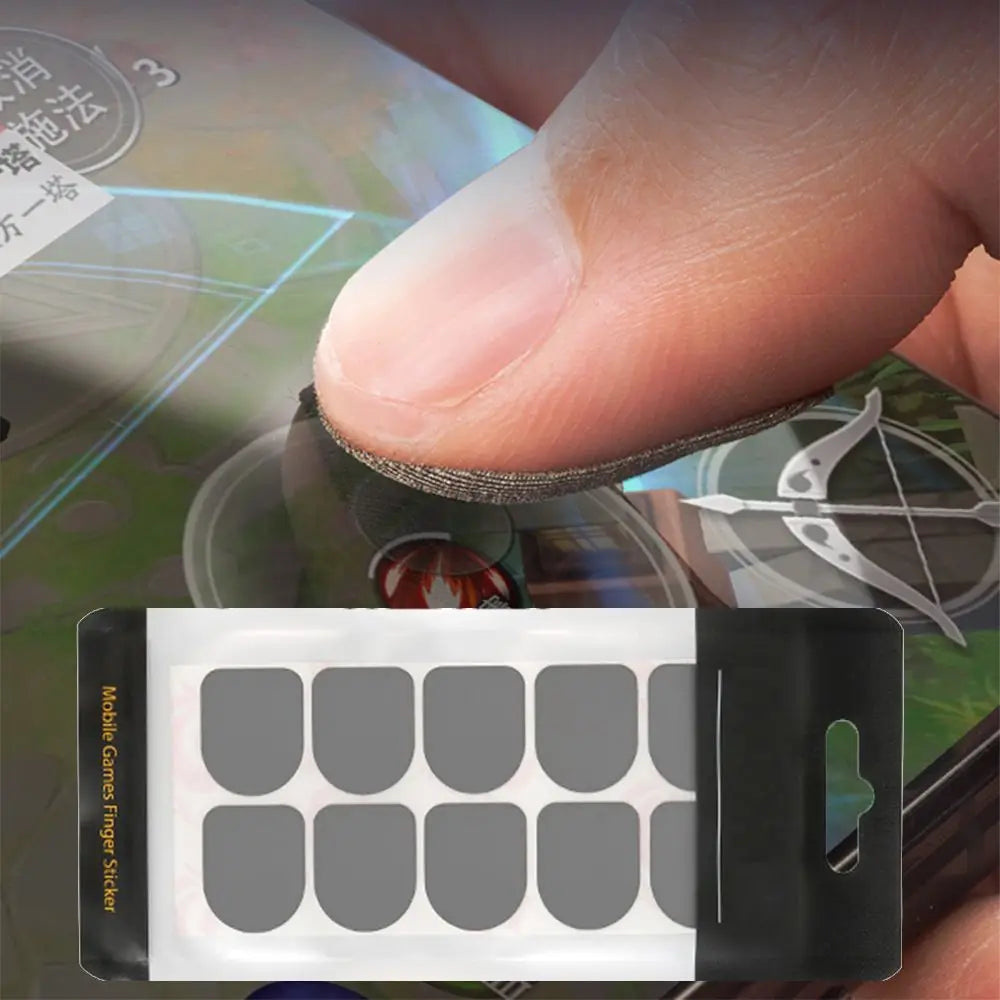 10PCS Anti Sweat Non Slip Finger Sleeve Mobile Game Sticker Smart Touch Screen Gaming Gloves Breathable Finger Cots Accessories