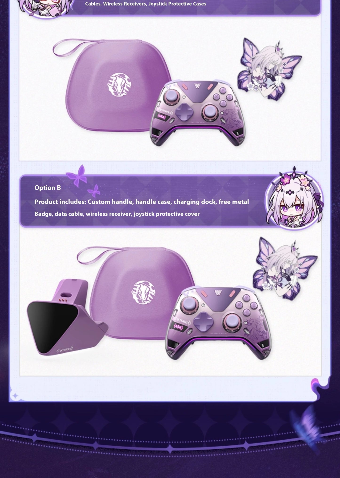 NEW miHoYo INSTOCK Honkai Star Rail Castorice APEX 5 Elite Gamepads Wireless Gamepad Force Feedback Bluetooth Game Controller