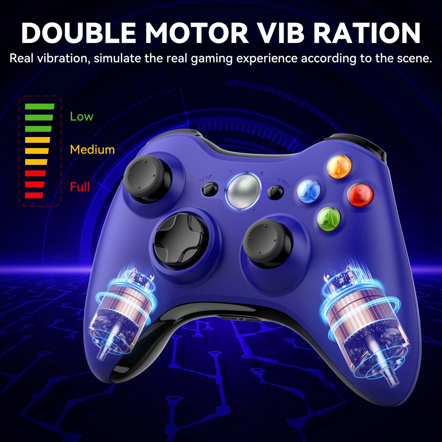 2.4G Xbox 360 Game Gamepad For Xbox 360/Slim/Elite/Winodow/PC Video Wireless Controller 6-axis Joystick Dual Vibration Gaming
