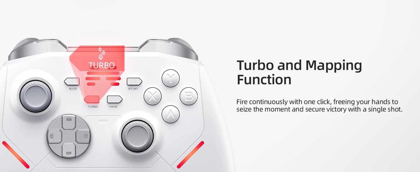 BEITONG Kunpeng20/KP20 Wireless Game Controller TMR Joysticks Hall Effect Triggers Gamepad for PC/Switch/iOS/Android/Steam Deck