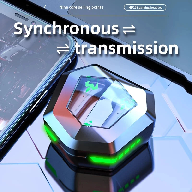 N35 Wireless 5.2 Bluetooth TWS Earphones Sport Noise Reduction Headphones Touch Control Gaming In-Ear Earphones for Smartphone