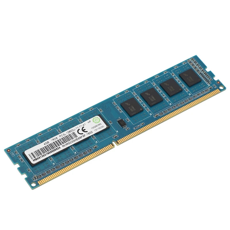 DDR3 4GB Desktop Memory 1RX8 PC3L-12800U 1600Mhz 240Pins 1.35V CL11 DIMM Ram for Intel AMD Motherboard