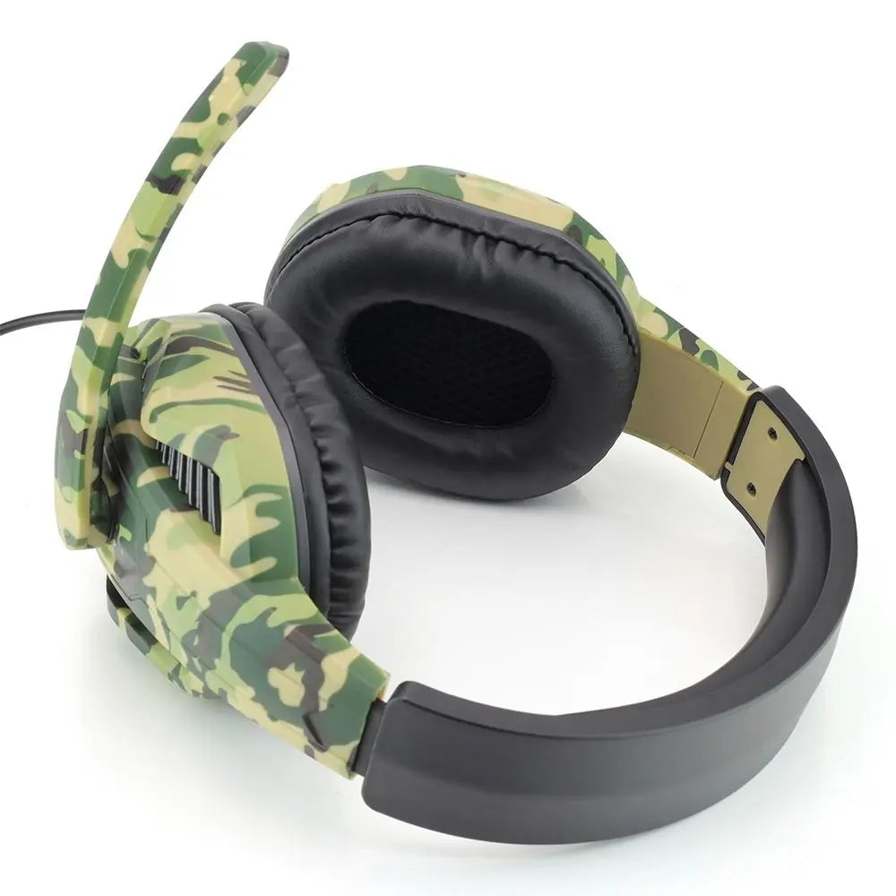 3.5mm Gaming Headset Fashion Camouflage Wired Headphones Professional Gamer with Microphone for PS4/PS3/ONE/360/Switch/PC